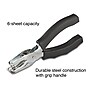 Staples Premium Handheld Hole Punch, 6 Sheet Capacity, Silver/Black (ST10577-CC)~#|#~s1208251_sc7