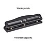 Staples Adjustable Punch, 10 Sheet Capacity, Black (24539-CC/10574)~#|#~s1208277_sc7
