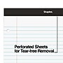 Staples Notepad, 8.5" x 11.75", Narrow Ruled, White, 100 Sheets/Pad, Each (ST57345)~#|#~s1211927_sc7