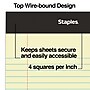 Staples Notepads, 5" x 8", Narrow Ruled, Canary, 100 Sheets/Pad, 6 Pads/Pack (ST57302)~#|#~s1211946_sc7
