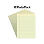 Staples Notepads, 8.5" x 11", Wide Ruled, Canary, 50 Sheets/Pad, Dozen Pads/Pack (ST57295)~#|#~s1212070_sc7