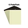 Staples Notepads, 8.5" x 11.75", Wide Ruled, Canary, 50 Sheets/Pad, Dozen (ST57300)~#|#~s1212080_sc7
