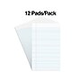 Staples Notepads, 8.5" x 14", Wide Ruled, White, 50 Sheets/Pad, Dozen Pads/Pack (ST57335)~#|#~s1212273_sc7