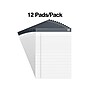 TRU RED™ Notepads, 8.5" x 11.75", Wide Ruled, White, 50 Sheets/Pad, 12 Pads/Pack (TR57367)~#|#~s1212311_sc7