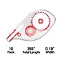STAPLES Correction Tape, Easy Sidewinder Applicator for Instant Corrections, 10-Pack, White~#|#~s1212668_sc7