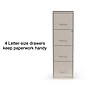 Staples 4-Drawer Light Duty Vertical File Cabinet, Locking, Letter, Putty, 18"D (52147)~#|#~s1212843_sc7