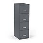 Staples 4-Drawer Vertical File Cabinet, Letter Size, Lockable, 45.8"H x 14.3"W x 18.9"D, Charcoal (ST52148-CC)~#|#~s1212856_sc7