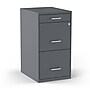 Staples 3-Drawer Light Duty Vertical File Cabinet, Locking, Letter, Charcoal, 18"D (52154)~#|#~s1212859_sc7