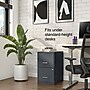 Staples Light Duty 2-Drawer Mobile Vertical File Cabinet, Letter Size, Lockable, 24.1"H x 14.3"W x 18"D, Charcoal (ST52143-CC)~#|#~s1212860_sc7