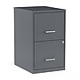 Staples Light Duty 2-Drawer Mobile Vertical File Cabinet, Letter Size, Lockable, 24.1"H x 14.3"W x 18"D, Charcoal (ST52143-CC)~#|#~s1212888_sc7