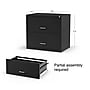 STAPLES 2-Drawer Lateral File Cabinet, Letter & Legal Size Documents, Lockable, 29.8" W x 20.6" D x 27.3" H, Black~#|#~s1212899_sc7