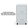 Staples 2-Drawer Mobile Vertical File Cabinet, Letter Size, Lockable, 26.3"H x 14.3"W x 18.9"D, Gray (ST60053-CC)~#|#~s1212909_sc7