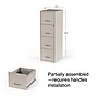 Staples 4-Drawer Light Duty Vertical File Cabinet, Locking, Letter, Putty, 18"D (52147)~#|#~s1212922_sc7