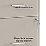 Staples 4-Drawer Light Duty Vertical File Cabinet, Locking, Letter, Putty, 18"D (52147)~#|#~s1212924_sc7