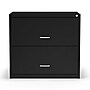 STAPLES 2-Drawer Lateral File Cabinet, Letter & Legal Size Documents, Lockable, 29.8" W x 20.6" D x 27.3" H, Black~#|#~s1212940_sc7