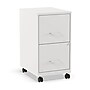 Staples® 2-Drawer Mobile Vertical File Cabinet, Letter Size, Lockable, 26.3"H x 14"W x 18"D, White (52155)~#|#~s1212949_sc7