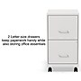 Staples® 2-Drawer Mobile Vertical File Cabinet, Letter Size, Lockable, 26.3"H x 14"W x 18"D, White (52155)~#|#~s1212965_sc7