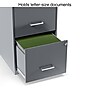 Staples Light Duty 2-Drawer Mobile Vertical File Cabinet, Letter Size, Lockable, 24.1"H x 14.3"W x 18"D, Charcoal (ST52143-CC)~#|#~s1212966_sc7
