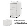Staples® 2-Drawer Mobile Vertical File Cabinet, Letter Size, Lockable, 26.3"H x 14"W x 18"D, White (52155)~#|#~s1212968_sc7