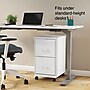 Staples® 2-Drawer Mobile Vertical File Cabinet, Letter Size, Lockable, 26.3"H x 14"W x 18"D, White (52155)~#|#~s1212970_sc7