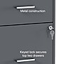 Staples 4-Drawer Vertical File Cabinet, Letter Size, Lockable, 45.8"H x 14.3"W x 18.9"D, Charcoal (ST52148-CC)~#|#~s1212973_sc7