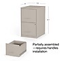 Staples 2-Drawer Vertical File Cabinet, Letter Size, Lockable, 24.1"H x 14.3"W x 18"D, Putty (ST52150-CC)~#|#~s1212974_sc7