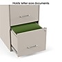 Staples 2-Drawer Vertical File Cabinet, Letter Size, Lockable, 24.1"H x 14.3"W x 18"D, Putty (ST52150-CC)~#|#~s1212976_sc7