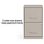 Staples 2-Drawer Vertical File Cabinet, Letter Size, Lockable, 24.1"H x 14.3"W x 18"D, Putty (ST52150-CC)~#|#~s1212977_sc7