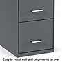 Staples 4-Drawer Vertical File Cabinet, Letter Size, Lockable, 45.8"H x 14.3"W x 18.9"D, Charcoal (ST52148-CC)~#|#~s1212980_sc7