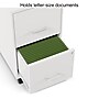Staples® 2-Drawer Mobile Vertical File Cabinet, Letter Size, Lockable, 26.3"H x 14"W x 18"D, White (52155)~#|#~s1212983_sc7