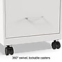 Staples® 2-Drawer Mobile Vertical File Cabinet, Letter Size, Lockable, 26.3"H x 14"W x 18"D, White (52155)~#|#~s1212987_sc7