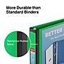 Staples Heavy Duty 1" 3-Ring Better Binder, D-Ring, Green (ST55845-CC)~#|#~s1213888_sc7