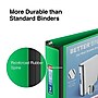 Staples Heavy-Duty 2-Inch D-Ring Binder, Green – Large Capacity 3-Ring Binder with Pockets, Holds Up to 540 Sheets~#|#~s1214266_sc7