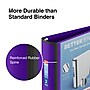 Staples Heavy Duty 2" 3-Ring Better Binder, D-Ring, Purple (ST55879-CC)~#|#~s1214268_sc7