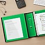 Staples Heavy-Duty 2-Inch D-Ring Binder, Green – Large Capacity 3-Ring Binder with Pockets, Holds Up to 540 Sheets~#|#~s1214556_sc7