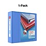 Staples Heavy Duty 4" 3-Ring View Binder, D-Ring, Periwinkle (ST56293-CC)~#|#~s1215251_sc7