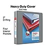 Staples Heavy-Duty 2-Inch D-Ring View Binder, Reinforced Spine, Holds Up to 450 Sheets, Gray, for Office & School~#|#~s1215345_sc7