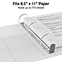 Staples Heavy Duty 4" 3-Ring View Binders, D-Ring, White, 4/Pack (56266CT/24696CT)~#|#~s1215602_sc7
