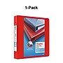 Staples Heavy-Duty 1.5-Inch D-Ring View Binder, Reinforced Spine, Holds Up to 350 Sheets, Red, for Office & School~#|#~s1215645_sc7