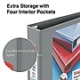 Staples Heavy-Duty 2-Inch D-Ring View Binder, Reinforced Spine, Holds Up to 450 Sheets, Gray, for Office & School~#|#~s1215737_sc7