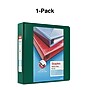 Staples Heavy-Duty 2-Inch D-Ring View Binder, Reinforced Spine, Holds Up to 450 Sheets, Green, for Office & School~#|#~s1215807_sc7