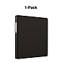 Staples 1" 3-Ring Non-View Binder With Label Holder, D-Ring, Black (26410-CC)~#|#~s1216207_sc7