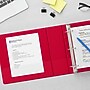 Staples 2" 3-Ring Non-View Binder, D-Ring, Red (55366/26305)~#|#~s1216624_sc7