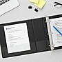 Staples 1 1/2" 3-Ring Non-View Binder With Label Holder, D-Ring, Black (26416-CC)~#|#~s1216639_sc7