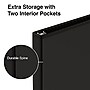 Staples Simply Economy 0.5-Inch Round Ring View Binder, Holds Up to 100 Sheets, Black, Lightweight Binder for Office & School~#|#~s1216847_sc7