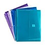Staples Binder Pocket, 3‑Hole Punched, Durable Poly Construction, Assorted Colors, Secure Storage for Notes & Supplies~#|#~s1216943_sc7
