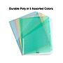 Staples Poly Binder Pocket, 3-Hole Punched, Assorted Colors, 5/Pack (ST15158-CC)~#|#~s1216952_sc7