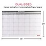 Staples 24" x 36" Monthly Dry-Erase Wall Calendar, Reversible, White/Gray (ST60365-22)~#|#~s1217444_sc7