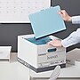 Staples Heavy Duty File Box, Lift Off Lid, Letter/Legal, White/Gray, 12/Carton (TR59219)~#|#~s1219608_sc7