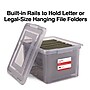 Staples File Box Plastic File Box Snap, Letter/Legal Size, Frost Gray (140170/140160)~#|#~s1219617_sc7